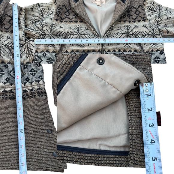 Woolrich Snowflake Fair Isle Wool Blend Jacket Sz M - Picture 2 of 16